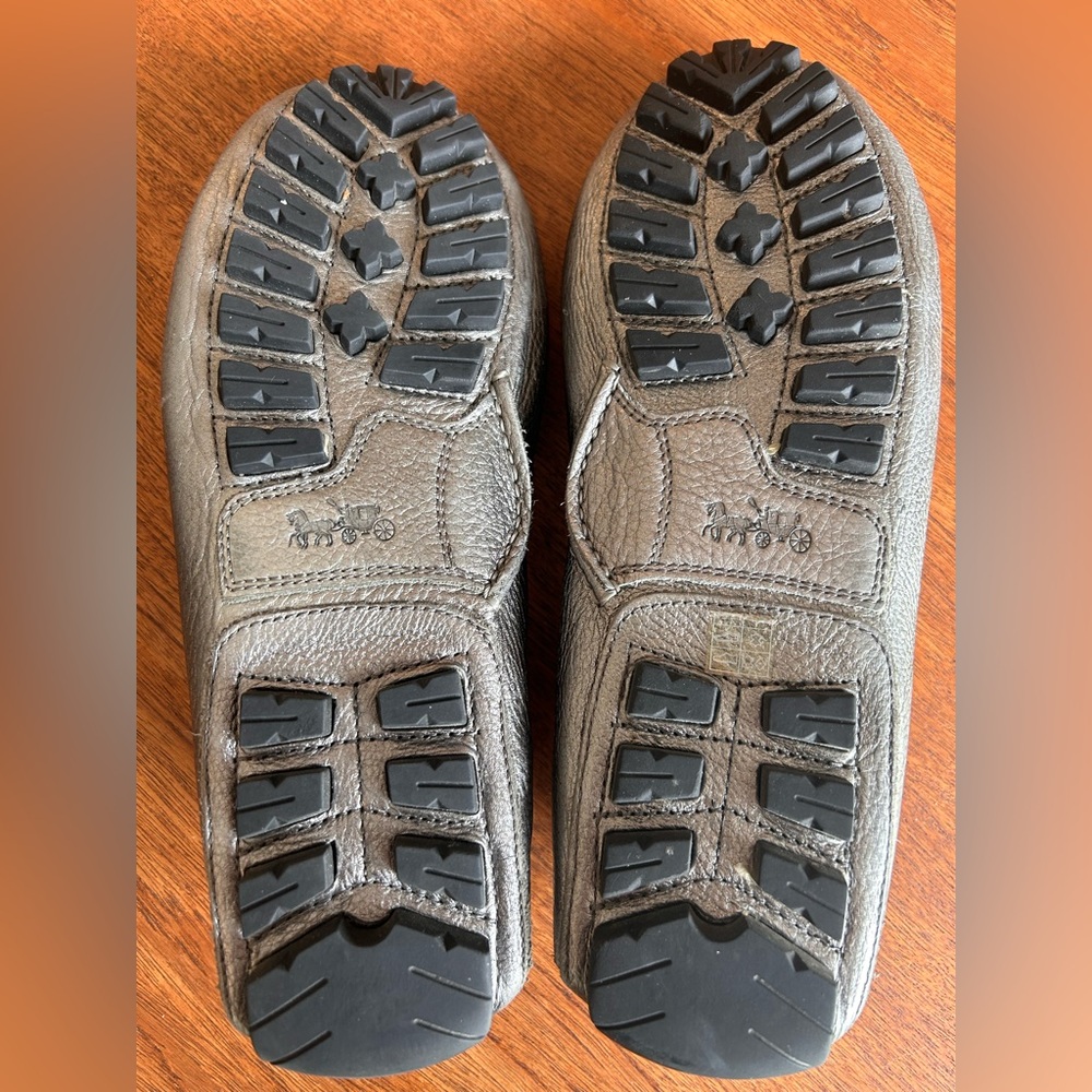 Coach Metallic Silver Women's Loafers - Picture 4 of 5